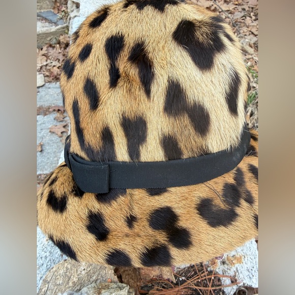 Vintage Leopard  REAL FUR Bucket Hat - Picture 3 of 16